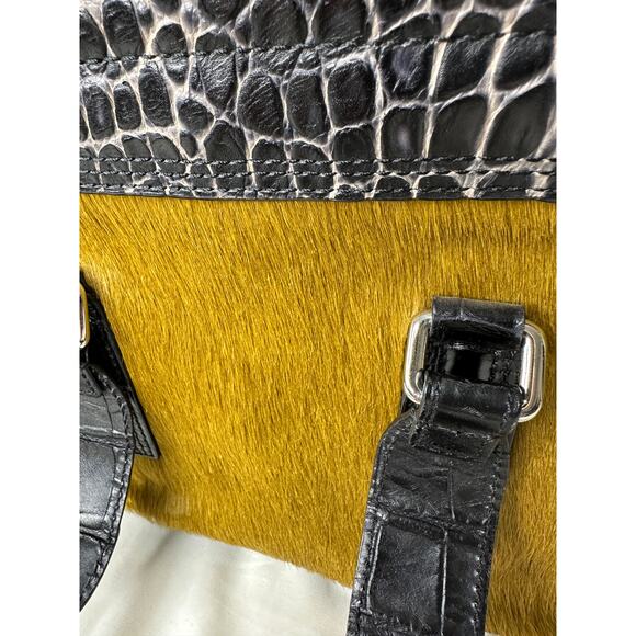 Philip Lim Pashli Crocodile Embossed Leather and Calf Hair Satchel Bag - Picture 7 of 16